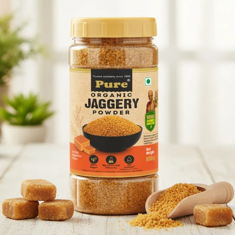 600-powder-organic-jaggery-powder-gur-1-plastic-bottle-pure-original-imahgrvc6x24dfz8